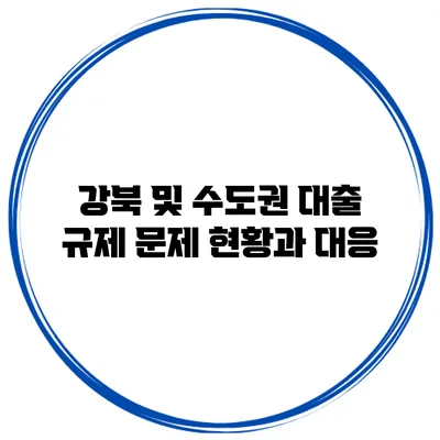 강북 및 수도권 대출 규제 문제 현황과 대응
